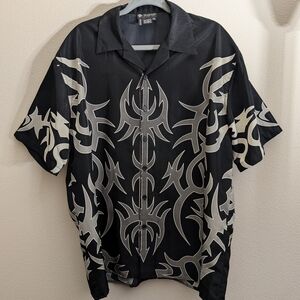 Dragonfly Inspired VINTAGE Black Button-Up Shirt